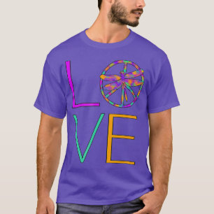 Camiseta Dragon Colorido Espiritual Fly Peace Love Rótulo
