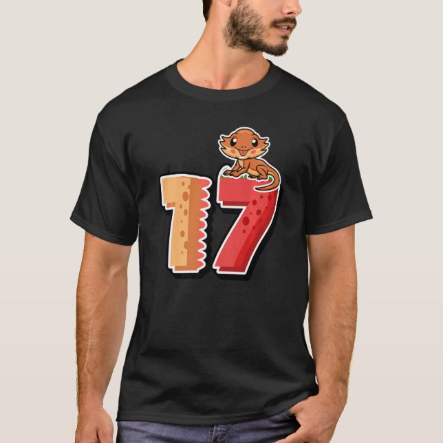 Camiseta Dragón con barba 17º Gráfico Animal Reptile de Cum (Anverso)