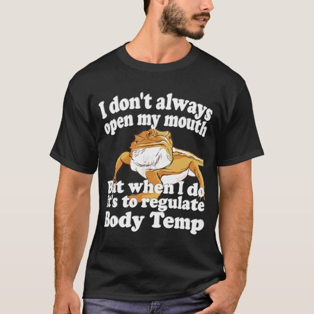 Camiseta Dragón con barba Cita de temperatura corporal de h (Anverso)