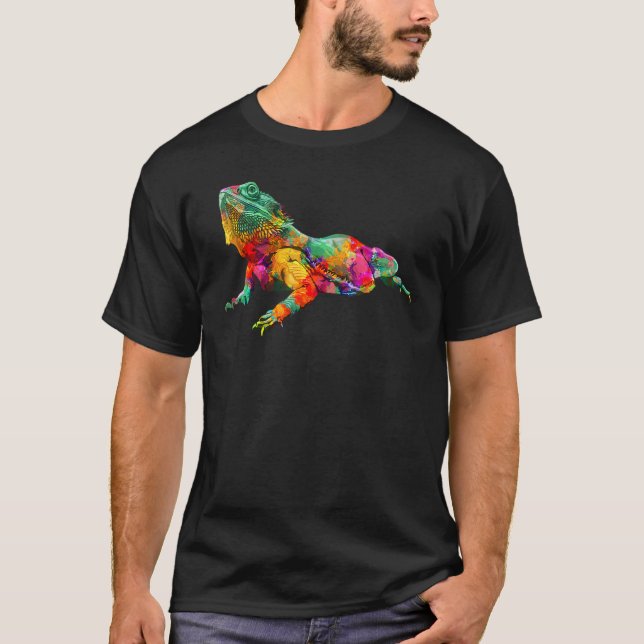 Camiseta Dragón con barba colorida Lizard Costume Reptil (Anverso)