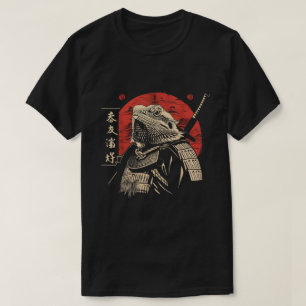 Camiseta Dragón con barba como samurai japonés
