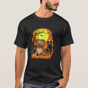 Camiseta Dragón con barba con calabazas Divertido Halloween