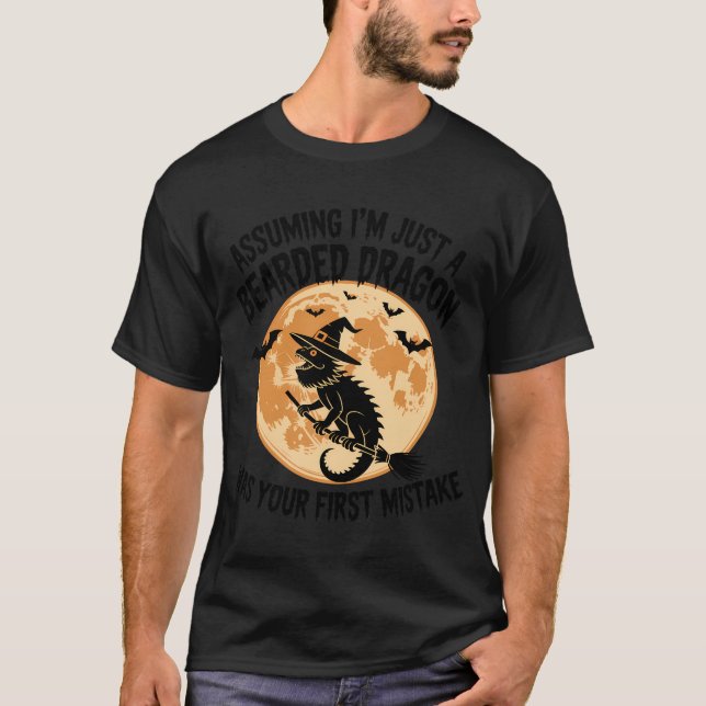 Camiseta Dragón con barba de bruja voladora (Anverso)