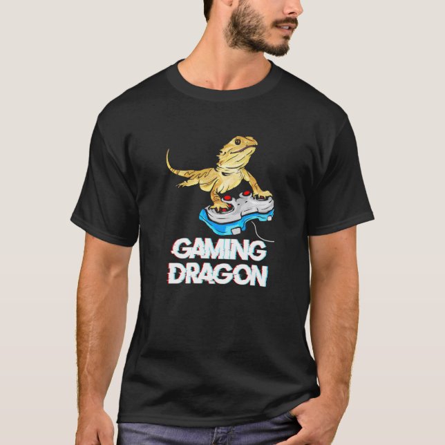 Camiseta Dragón con barba de jugador de dragón de juegos y  (Anverso)