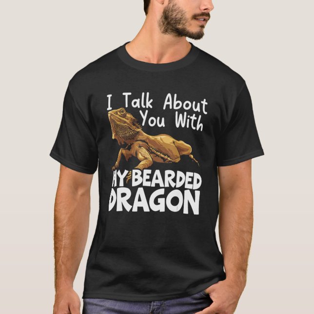 Camiseta Dragón con barba de Pogona Reptile Lizard (Anverso)