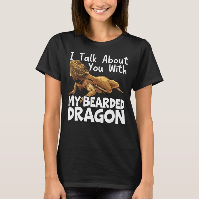 Camiseta Dragón con barba de Pogona Reptile Lizard (Anverso)