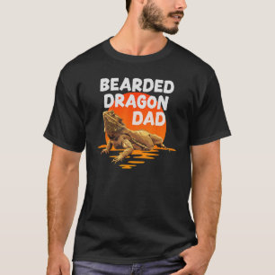 Camiseta Dragón con barba de sol papá Reptile Lizard Dad Mo