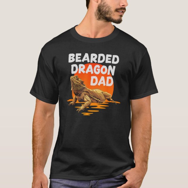 Camiseta Dragón con barba de sol papá Reptile Lizard Dad Mo (Anverso)