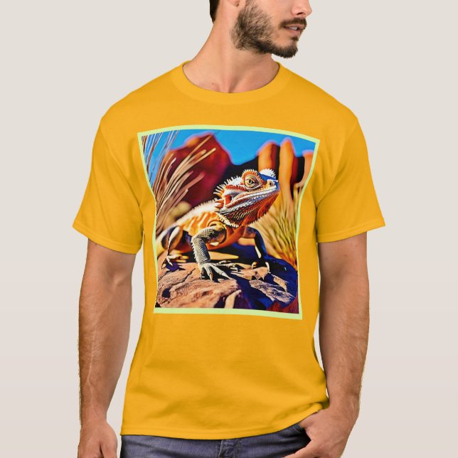 Camiseta Dragón con barba del desierto (Anverso)