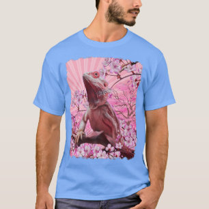 Camiseta Dragón con barba Estética Sakura Rosa Cerezo Bloss