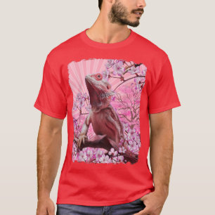Camiseta Dragón con barba Estética Sakura Rosa Cerezo Bloss