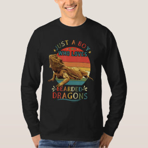 Camiseta Dragón con barba Gráfica Hombres Hombres Doblados