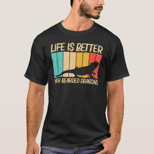 Camiseta Dragón con barba Guay Para Hombres Reptile Lizard