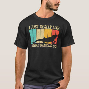 Camiseta Dragón con barba Guay Para Hombres Reptile Lizard
