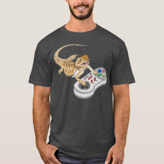 Camiseta Dragón con barba Jugando Reptiles De Videojuegos