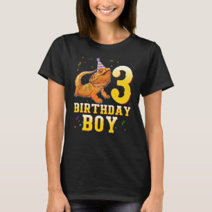 Camiseta Dragón con barba Lizard 3 cumpleaños niño de 3 año