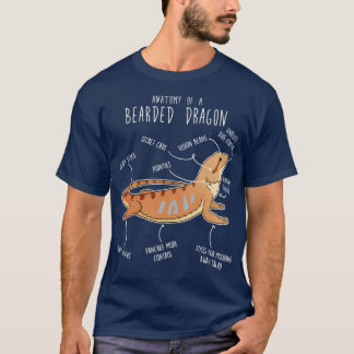 Camiseta Dragón con barba Lizard Anatomía Reptile 3