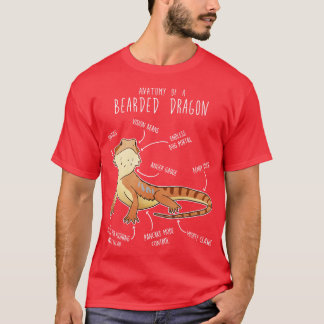 Camiseta Dragón con barba Lizard Anatomía Reptile 4