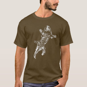 Camiseta Dragón con barba Lizard Skeleton Distancia negra b