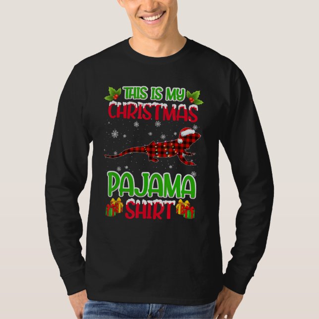 Camiseta Dragón con barba, Navidad con animales, dragón con (Anverso)