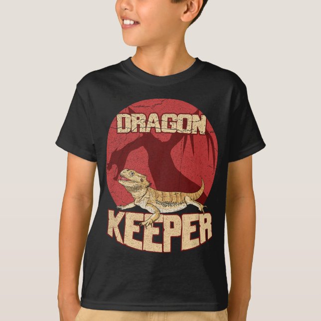 Camiseta Dragón con barba para un nerd reptil (Anverso)