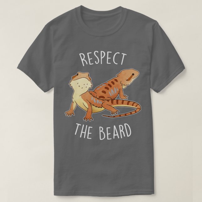 Camiseta Dragón con barba respeta la barba (Diseño del anverso)