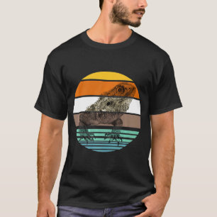 Camiseta Dragón con barba Retro Vintage Reptile Lizard Suns