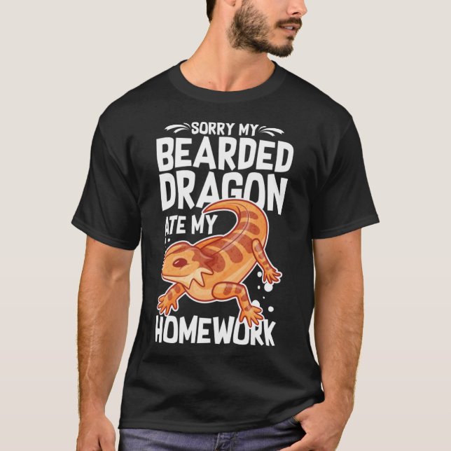 Camiseta Dragón con barba Terrario Tank Care Food Habitat L (Anverso)