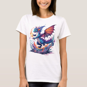 Camiseta Dragón con bola de fuego
