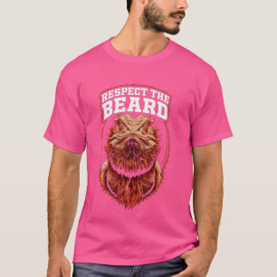 Camiseta Dragón Con Cabeza Divertida Respeta La Barba Lizar