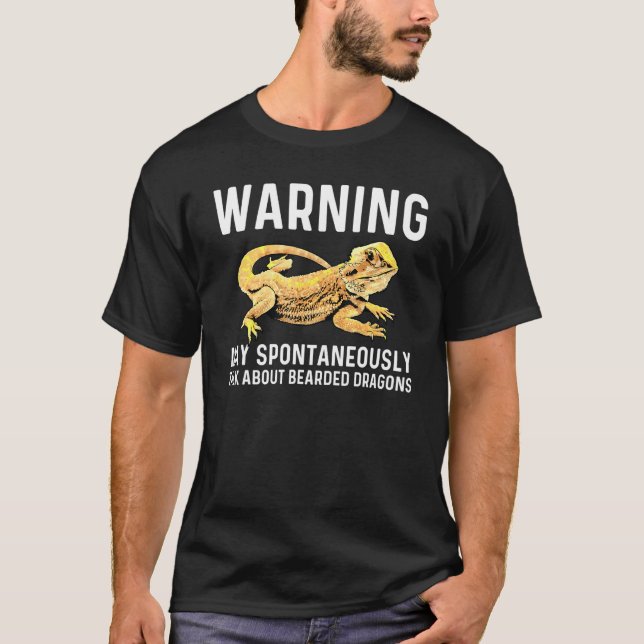 Camiseta Dragón Con Correa Para Hombres Mujeres Pogona Liza (Anverso)