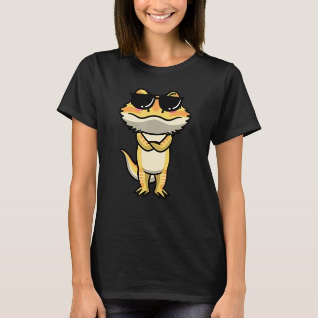 Camiseta Dragón Con Correa Pogona Reptile Lizard Con Vidrio (Anverso)