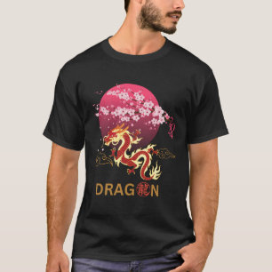 Camiseta Dragón con flores de cerezo