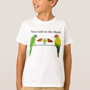 Camiseta Dragón con pájaros