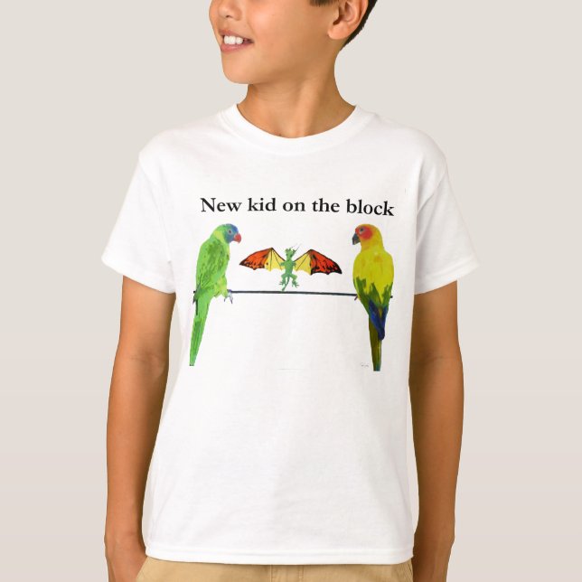 Camiseta Dragón con pájaros (Anverso)