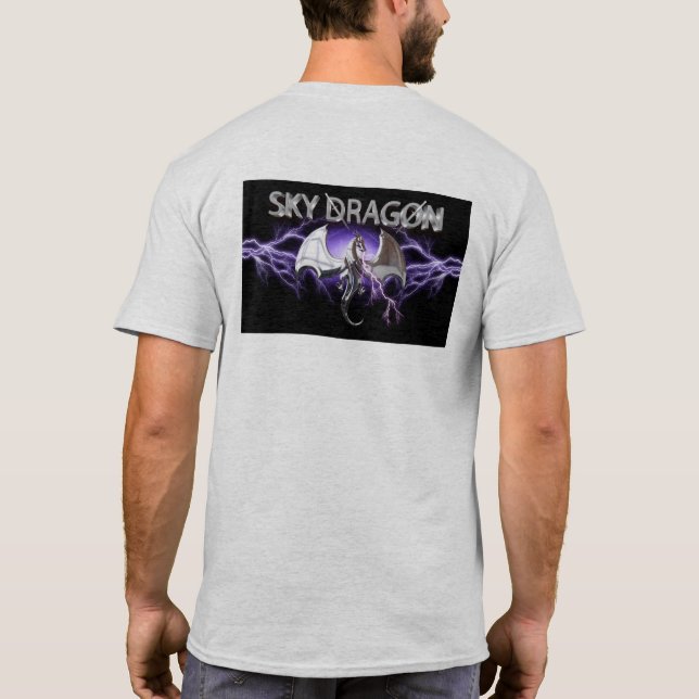 Camiseta Dragón con tormenta iluminadora (Reverso)