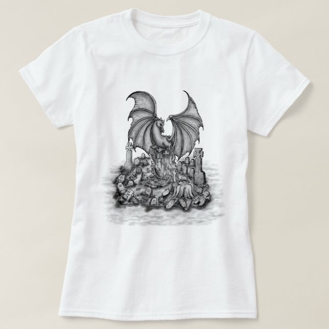 Camiseta Dragón con zombi (Diseño del anverso)