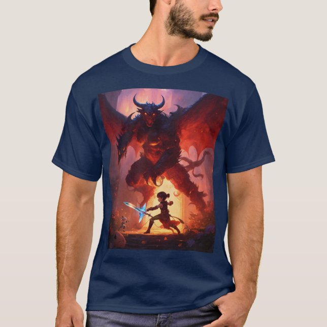 Camiseta Dragón contra Knight (Anverso)