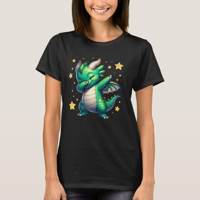 Camiseta Dragon Dabbing Medieval Times Renaissance Ren Fair (Anverso)