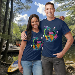 Camiseta Dragón de agua chino Koi Fish