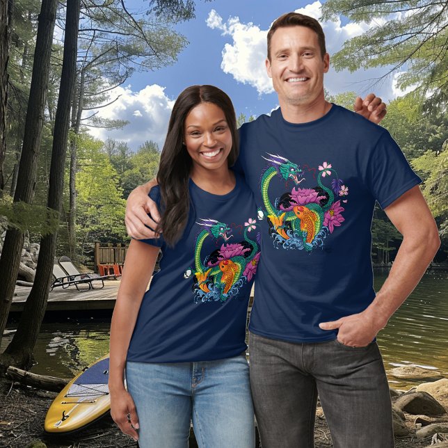 Camiseta Dragón de agua chino Koi Fish (Subido por el creador)