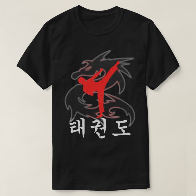 Camiseta Dragón de alta velocidad de Taekwondo con símbolos (Diseño del anverso)