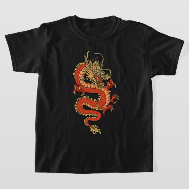 Camiseta Dragón de arte oriental diseño Tokio Asia pop japo (Distribución)
