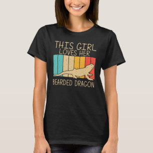 Camiseta Dragón De Barba Para Chicas Reptile Iguana Lizard
