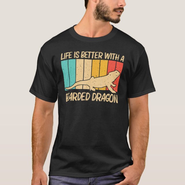 Camiseta Dragón De Barba Para Hombres Mujeres Reptiles Igua (Anverso)