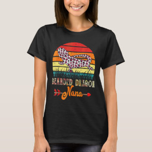 Camiseta Dragón de barba vintage Nana Flores Leopard Bearde