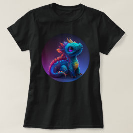 Camiseta Dragón de bebé azul