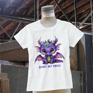 Camiseta Dragón de bebé morado