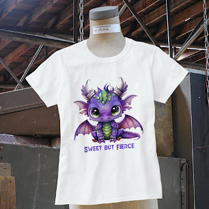 Camiseta Dragón de bebé morado