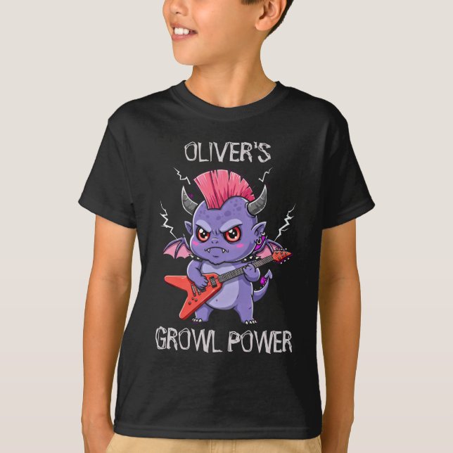 Camiseta Dragón de bebé Rockefeller - Potencia de adulto (Anverso)